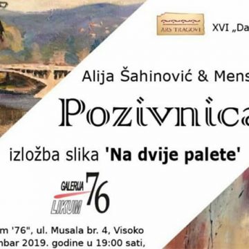 “NA DVIJE PALETE”: Izložba slika Alije Šahinovića i Mensuda Bečara u Galeriji Likum ‘76