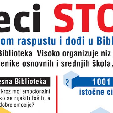 RECI STOP DOSADNOM RASPUSTU: Program radionica za učenike u Gradskoj biblioteci Visoko