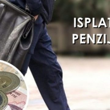 ISPLATA PENZIJA za august u utorak, 5. septembra