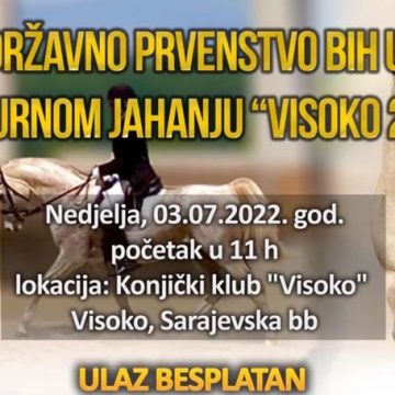 Prvo državno prvenstvo u dresurnom jahanju bit će održano u Visokom, 3. jula