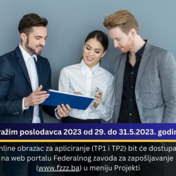 FZZZ: Mjera „Tražim poslodavca 2023“ od 29. do 31. maja