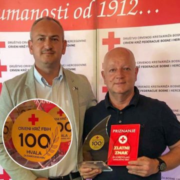 VISOČANIN Samir Džafić dobitnik priznanja Zlatni znak za 100 puta darovanu krv