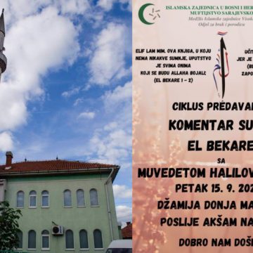 ODJEL ZA BRAK i porodicu MIZ Visoko organizuje ciklus predavanja za žene sa Muvedetom Halilović