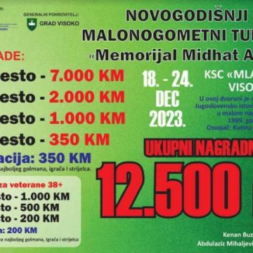 NOVOGODIŠNJI malonogometni turnir – Memorijalni turnir “Midhat Ahić” od 18. do 24. decembra