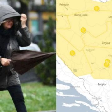 UPALJEN ŽUTI METEOALARM za veći dio BiH, meteorolozi upozoravaju i na moguće poplave