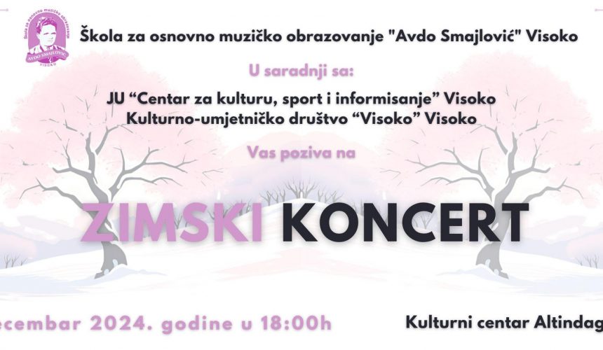 “Zimski koncert” u subotu u Visokom